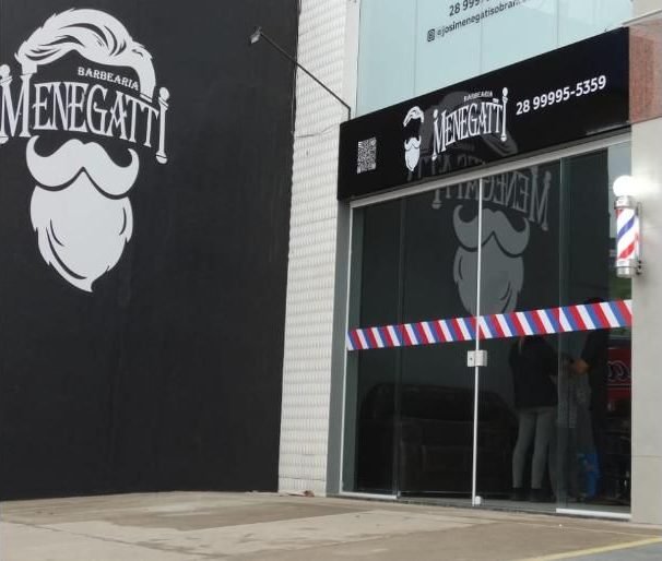 Fachada da Barbearia Menegatti em Marataízes
